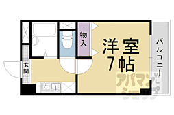 サンシーガルIII 3階1Kの間取り