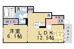JR東海道・山陽本線 瀬田駅 徒歩29分の賃貸アパート 1階1LDKの間取り