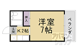 メゾンラメール 3階1Kの間取り