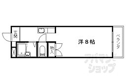 ルネハイツ芝生 3階1Kの間取り