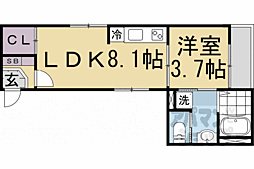 Ａｚｕｌ　Ｐｒｅｍｉｏ　II 2階1LDKの間取り