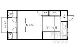 小林荘 1階2Kの間取り