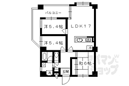 JR山陰本線 丹波口駅 徒歩10分の賃貸マンション 7階3LDKの間取り