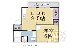 京阪京津線 びわ湖浜大津駅 徒歩5分の賃貸マンション 2階1LDKの間取り