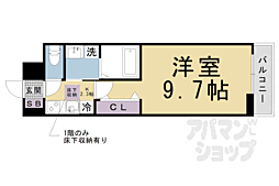 京阪石山坂本線 近江神宮前駅 徒歩5分の賃貸アパート 1階1Kの間取り