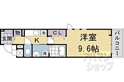 近鉄京都線 向島駅 徒歩7分の賃貸アパート 3階1Kの間取り