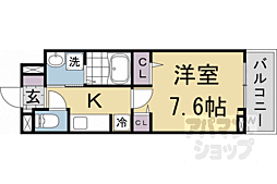 近鉄京都線 向島駅 徒歩7分の賃貸アパート 2階1Kの間取り