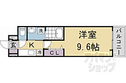 近鉄京都線 向島駅 徒歩7分の賃貸アパート 2階1Kの間取り