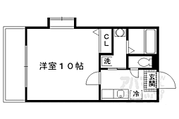 京阪本線 藤森駅 徒歩3分の賃貸マンション 3階1Kの間取り