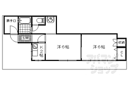 大塚元屋敷町貸家 2Kの間取り