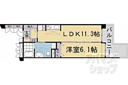阪急京都本線 西向日駅 徒歩35分の賃貸マンション 1階1LDKの間取り