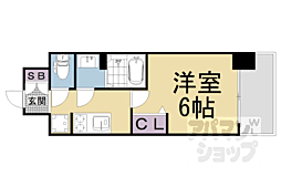 JR東海道・山陽本線 京都駅 徒歩13分の賃貸マンション 5階1Kの間取り