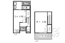 西野楳本町貸家 1DKの間取り