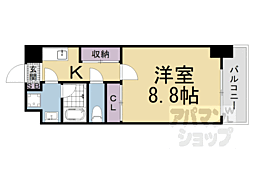 JR東海道・山陽本線 瀬田駅 徒歩7分の賃貸マンション 9階1Kの間取り