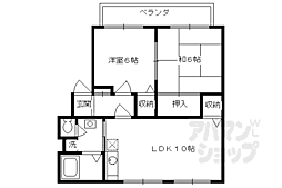 京都地下鉄東西線 醍醐駅 徒歩8分の賃貸アパート 1階2LDKの間取り