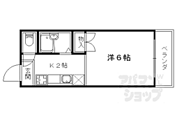 ブリックフォートアシハラ 2階1Kの間取り