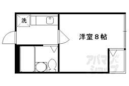近鉄京都線 竹田駅 徒歩5分の賃貸マンション 3階1Kの間取り