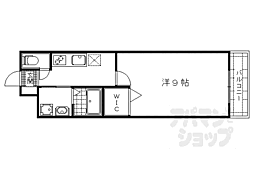 JR東海道・山陽本線 大津駅 徒歩7分の賃貸アパート 1階1Kの間取り