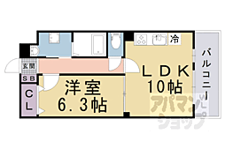 ザ　レジデンス　京都・東 4階1LDKの間取り