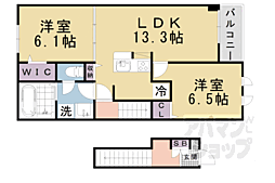 ベラーノ II 2LDKの間取図画像