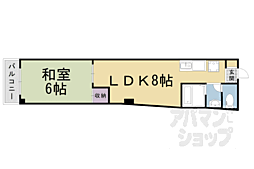京阪石山坂本線 びわ湖浜大津駅 徒歩4分の賃貸マンション 2階1DKの間取り