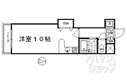 JR東海道・山陽本線 京都駅 徒歩19分の賃貸マンション 2階ワンルームの間取り