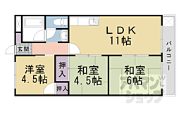 コーポ陽光 3LDKの間取図画像