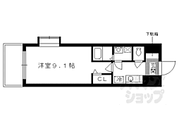 京阪本線 伏見桃山駅 徒歩1分の賃貸マンション 2階1Kの間取り
