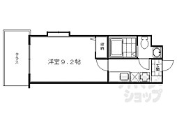 京阪本線 伏見稲荷駅 徒歩3分の賃貸マンション 3階1Kの間取り