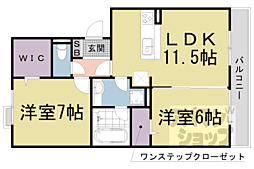 JR東海道・山陽本線 瀬田駅 徒歩5分の賃貸アパート 1階2LDKの間取り