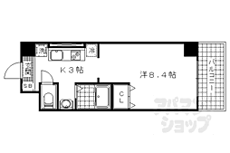 JR東海道・山陽本線 石山駅 徒歩5分の賃貸マンション 5階1Kの間取り