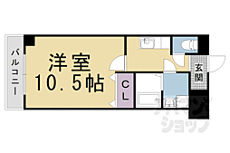 京阪京津線 びわ湖浜大津駅 徒歩2分の賃貸マンション 7階1Kの間取り