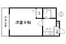 JR東海道・山陽本線 京都駅 徒歩8分の賃貸マンション 3階1Kの間取り