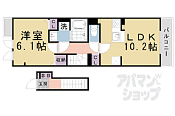 京阪石山坂本線 坂本比叡山口駅 徒歩2分の賃貸アパート 2階1LDKの間取り