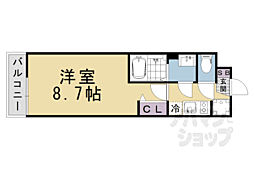 仮称）グランデコート御陵天徳町 4階1Kの間取り