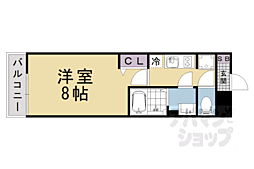 仮称）グランデコート御陵天徳町 4階1Kの間取り