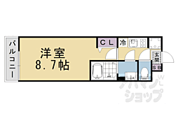 仮称）グランデコート御陵天徳町 3階1Kの間取り