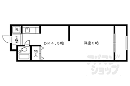京阪本線 伏見桃山駅 徒歩13分の賃貸マンション 3階1DKの間取り