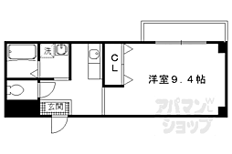 京阪本線 墨染駅 徒歩1分の賃貸マンション 2階1Kの間取り