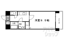 京阪本線 龍谷大前深草駅 徒歩6分の賃貸マンション 6階1Kの間取り