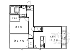 JR東海道・山陽本線 石山駅 徒歩25分の賃貸アパート 2階2LDKの間取り