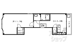 ライズＦ 3階1DKの間取り
