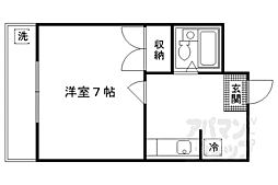 京阪本線 伏見桃山駅 徒歩6分の賃貸マンション 4階1Kの間取り