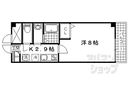 ボヌール小野 4階1Kの間取り
