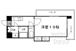 京阪本線 龍谷大前深草駅 徒歩6分の賃貸マンション 7階1Kの間取り