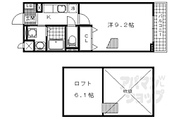 ロイヤルハピネス 2階1Kの間取り