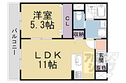 JR湖西線 比叡山坂本駅 徒歩6分の賃貸マンション 1階1LDKの間取り