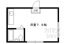 京阪本線 墨染駅 徒歩2分の賃貸マンション 1階ワンルームの間取り