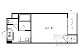 近鉄京都線 桃山御陵前駅 徒歩4分の賃貸マンション 3階1Kの間取り