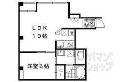 京阪本線 丹波橋駅 徒歩2分の賃貸マンション 1階1LDKの間取り